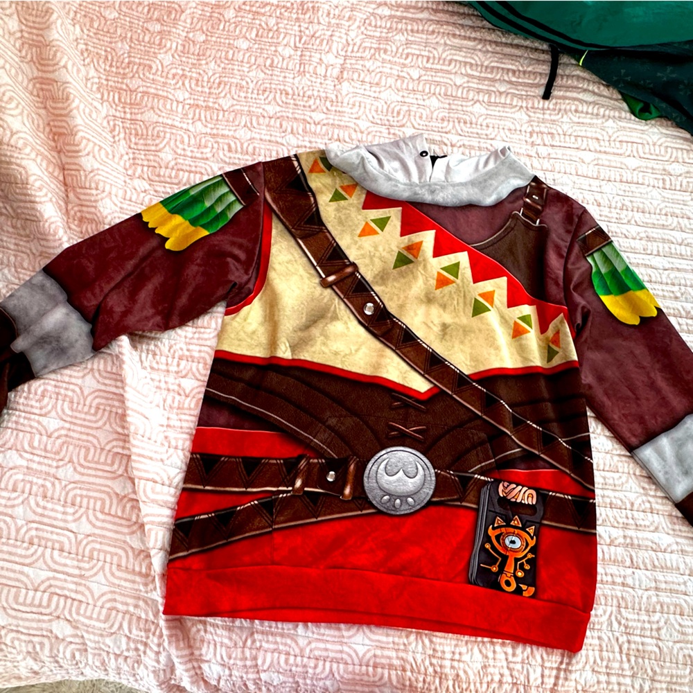 Full coverage screen printed Zelda hoodie.